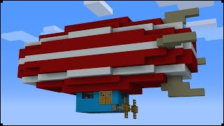 How To Make a Blimp In Minecraft  City Tutorial [upl. by Aerdnua]