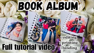 Book album  Book album complete Tutorial spiral Binding Book album making video Malayalam [upl. by Topper]