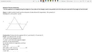 State Midpoint Theorem Class 9 [upl. by Averi]