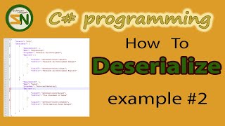 Example 2 How to Deserialize JSON Data into Custom C Class Objects using Newtonsoft [upl. by Henka320]