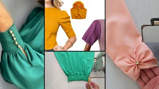 ❤️ 5  Different Sleeve Designs for Sewing Lovers Sewing Techniques [upl. by Ahseikal33]