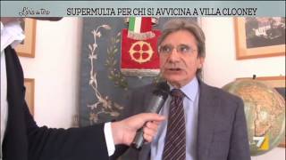 Supermulta a chi si avvicina a villa Clooney [upl. by Ovida]