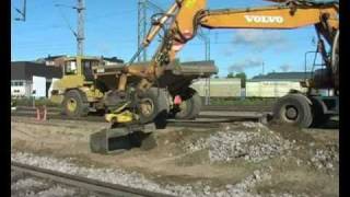 Efficient ontrack work with excavator [upl. by Filide]