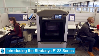 Stratasys F123 Series  New OfficeFriendly 3D Printers [upl. by Yecac168]