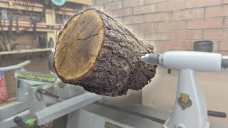 A CRACKING OAK experiment  Woodturning project [upl. by Andras]