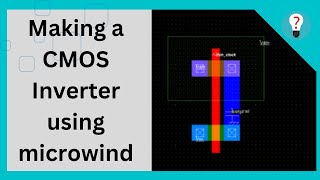 Making a CMOS inverter in Microwind  vlsi engineering electronics [upl. by Nitsrik]