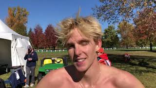 Simeon Birnbaum Finishes 4th at Big Ten XC Champs Interview [upl. by Lauro]