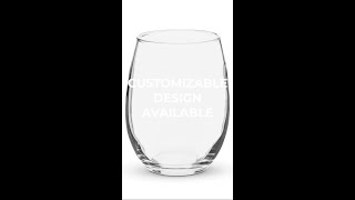 Personalized Letter D Stemless wine glass [upl. by Atsyrc]