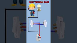 How to Install to switches for one light  2way switch wiring diagram  Two way switch connection [upl. by Luttrell]