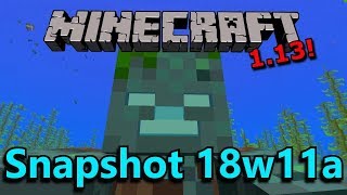 Minecraft 113 Snapshot 18w11a NEW MOB SHIPWRECKS NEW CORAL [upl. by Gerianne883]