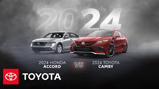 2024 Toyota Camry vs 2024 Honda Accord  Toyota [upl. by Ynaiffit938]