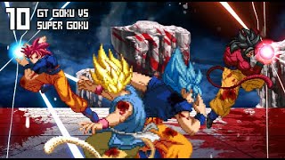 WhatIf 10 MOVIE Super Goku VS GT Goku DBS Manga VS DBGT Super Saiyan Blue VS Super Saiyan 4 [upl. by Cato]