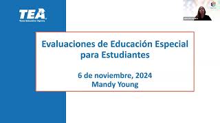 Evaluaciones de educación especial [upl. by Griffith]