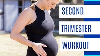 Pregnancy Workout  2nd Trimester Prenatal Fitness HIIT Workout [upl. by Silma]