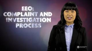 EEO Complaint and Investigation Process  Introduction  Knowledgecitycom [upl. by Asnarepse]