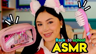 REGRESO A CLASES 📚 TE MAQUILLO 💄 en el SALÓN con Maquillaje DE MADERA 😍 I Ges ASMR [upl. by Dustin]