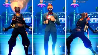 Fortnite INCINERATOR KUNO skin doing all BuiltIn Emotes [upl. by Kee775]