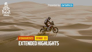 Extended highlights of Stage 13 presented by Aramco  Dakar2023 [upl. by Yarrum703]