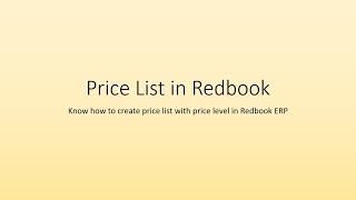 Price list in Redbook [upl. by Noffihc]