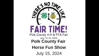 2024 Polk County Fair Fun Horse Show [upl. by Anselmi]