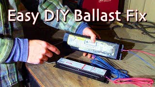 Replacing A Ballast On A T12 Fluorescent Light Fixture How To Convert To A New Electronic Ballast [upl. by Agni837]