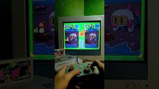 Super Bomberman  Panic Bomber W Super Famicom Hitachi Cube CRT TV [upl. by Ariadne]