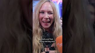 Lenny Kravitz Crashes Juno Temple Intv To Fan Out Over Ted Lasso [upl. by Hodess]