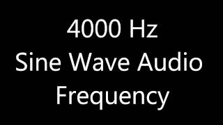 4000 Hz 4 kHz Sine Wave Sound Frequency Tone [upl. by Gurtner]