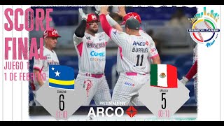 SERIE DEL CARIBE🦜🌊🌴 Curazao vs México 1 de febrero de 2024 [upl. by Reuven193]