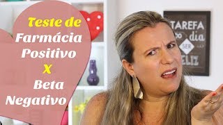 TESTE DE FARMÁCIA POSITIVO E BETA NEGATIVO  Monica Romeiro [upl. by Erda]