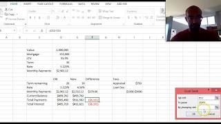 Should I Refinance my Home Mortgage Excel Walkthrough  DIY Example [upl. by Apollo210]