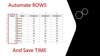 How to Automate Row numbers in Excel [upl. by Enairb]