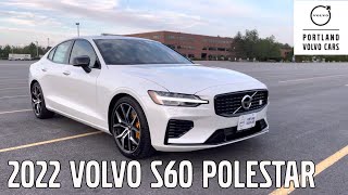 2022 Volvo S60 Recharge PlugIn Hybrid Polestar Engineered  Car tour with Heather [upl. by Hsemar]