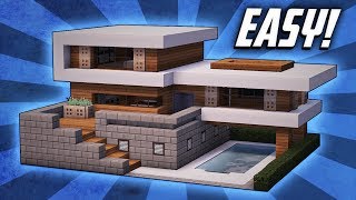 Minecraft How To Build A Large Modern House Tutorial 19 [upl. by Mcnelly553]