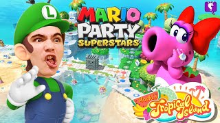 Mario Party Superstars Tropical Map on HobbyFamilyTV [upl. by Lederer]