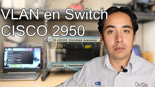 v39 Una VLAN usando el Switch CISCO 2950 [upl. by Emelin]