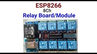 ESP8266 8 Channel Relay Module  Home Automation Relay Board [upl. by Won368]