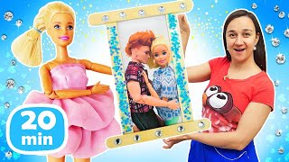 Il miglior regalo per il compleanno Le bambole Barbie fanno i lavoretti facili Video per bambini [upl. by Baun]