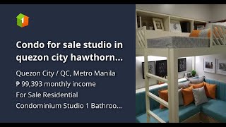 Condo for sale studio in quezon city hawthorne heights Ateneo Miriam [upl. by Sukin]