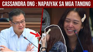 CASSANDRA ONG NAIYAK NA LANG SA MGA TANONG NI SEN GATCHALIAN  CASSANDRA ONG BAKIT UMIYAK [upl. by Schonfield]