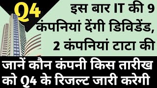 Q4 Results Date 📅 TCS Share Tata Elxsi Share LTTS Share HCL Tech Share Coforge Share Dividend [upl. by Bone]