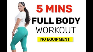 NO GYM FULL BODY WORKOUT✅ TONE Your Body FAST with this 5 Minute Full Body Workout Home Exercises [upl. by Judie967]