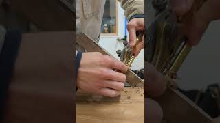 Spokeshave action on the mallet handle oldtools toolrestoration handtools handmade craft asmr [upl. by Elacim792]