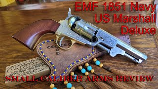 EMF 1851 Navy US Marshall Deluxe  Fancy Black Powder Reproduction [upl. by Aros]