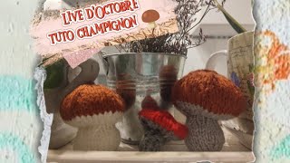 Tricot live  des champipi des champignons tutotricot livetutorial [upl. by Weidar]