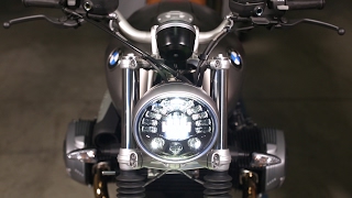 BMW RnineT LED Headlight Upgrade Installation [upl. by Ajiam]