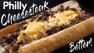 I Made Real PHILLY CHEESESTEAK Better So Easy  Guga Foods [upl. by Lladnik]