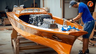 Man Builds FullSize YACHT with Car Engine  Start to Finish Build by Nasatchannel [upl. by Nemaj532]