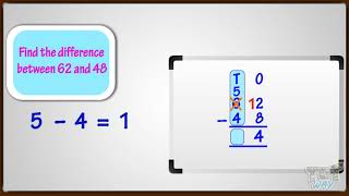 Subtraction With Borrow  Math  grade2  TutWay [upl. by Rases]