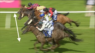 Unbelievable horse race Five horses are separated by inches in thrilling finish [upl. by Attoynek]